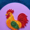 Quilled Rooster Art